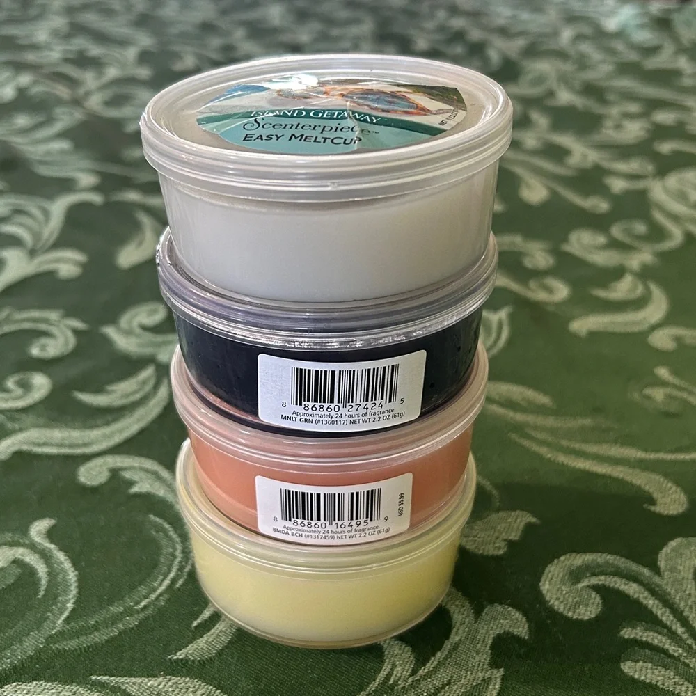 Lot of 4 NEW Yankee Candle Easy Melt Cups Bermuda beach island getaway & more - Picture 2 of 6